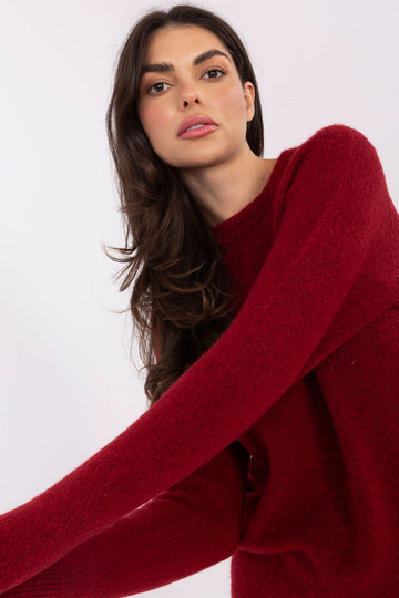 Megztinis tamsiai raudonas 2