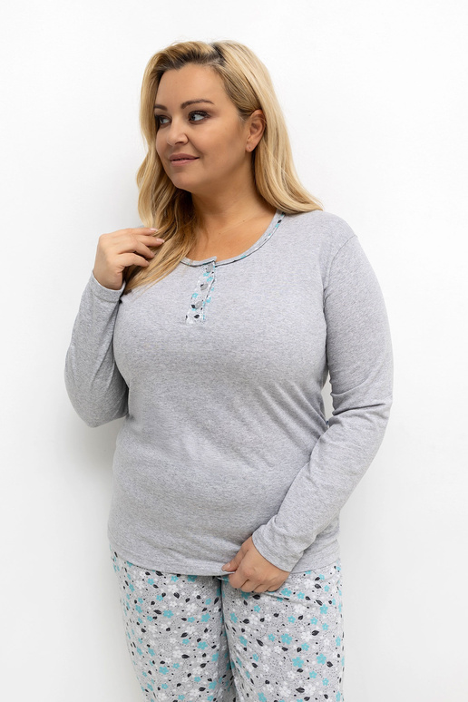 Pižama du kn fp pilka