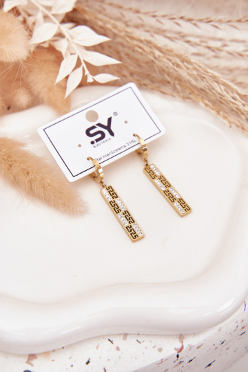 su stilingomis detalėmisi Wiszące su tviskančiomis akutėmis Stal Pozłacana 2