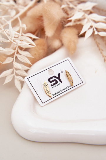 su stilingomis detalėmisi Listki su tviskančiomis akutėmis Stal Nierdzewna aukso spalvos