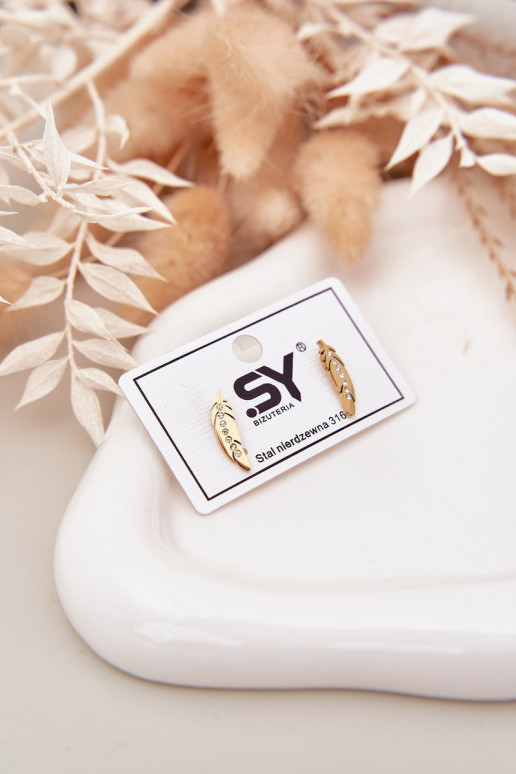 su stilingomis detalėmisi Listki su tviskančiomis akutėmis Stal Nierdzewna aukso spalvos