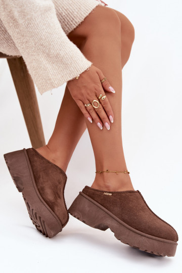 sniego batai  su platforma rudos spalvos Yrenna