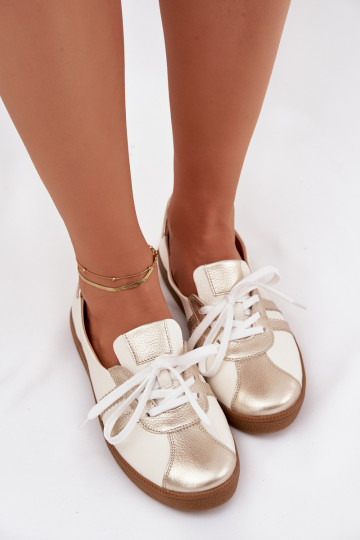   batai  Typu Barefoot Zazoo N1341 Baltos-aukso spalvos