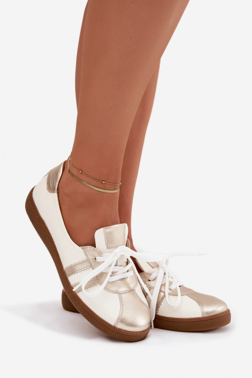   batai  Typu Barefoot Zazoo N1341 Baltos-aukso spalvos