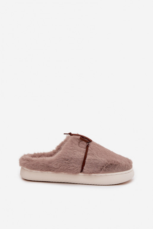  Šlepetės su kaspinais chaki spalvos Minella