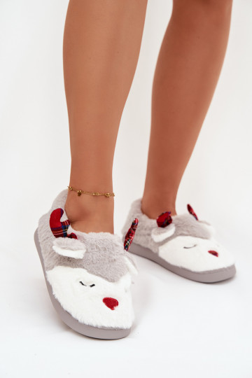 Šlepetės Christmas     pilkos spalvos Orsella 2