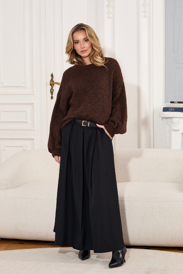 Tamsiai rudas megztinis 2