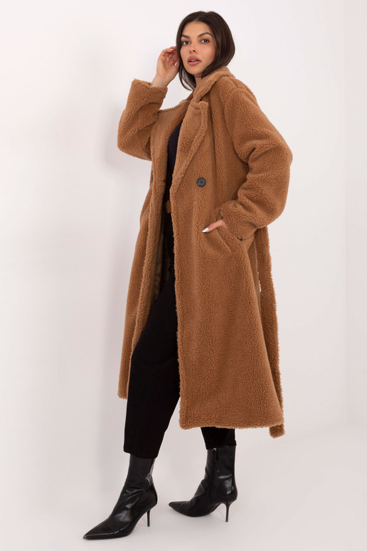 Paltas IT pliušinis kupranugario spalvos