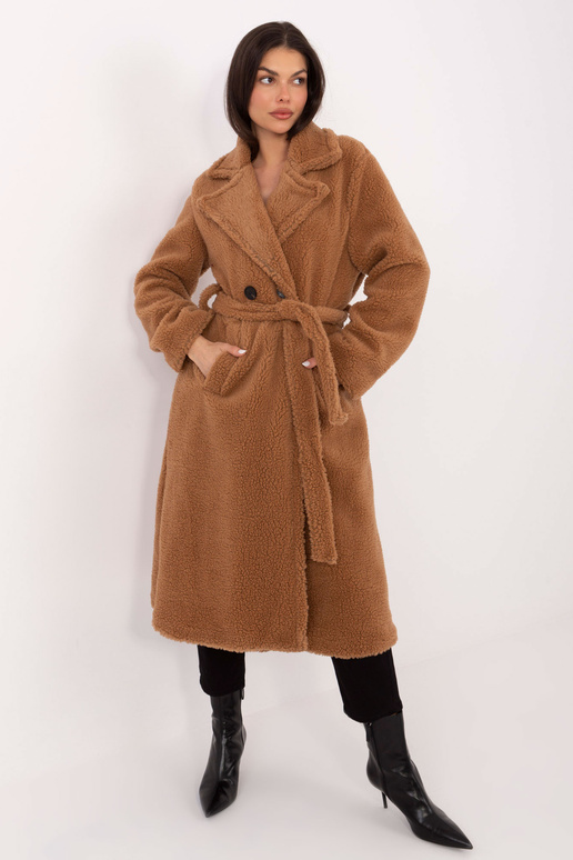 Paltas IT pliušinis kupranugario spalvos