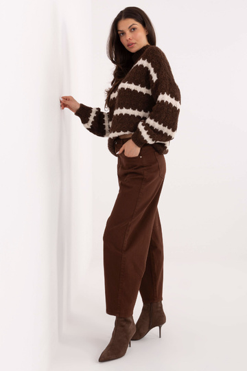 Džinsinės kelnės rudos spalvos 2