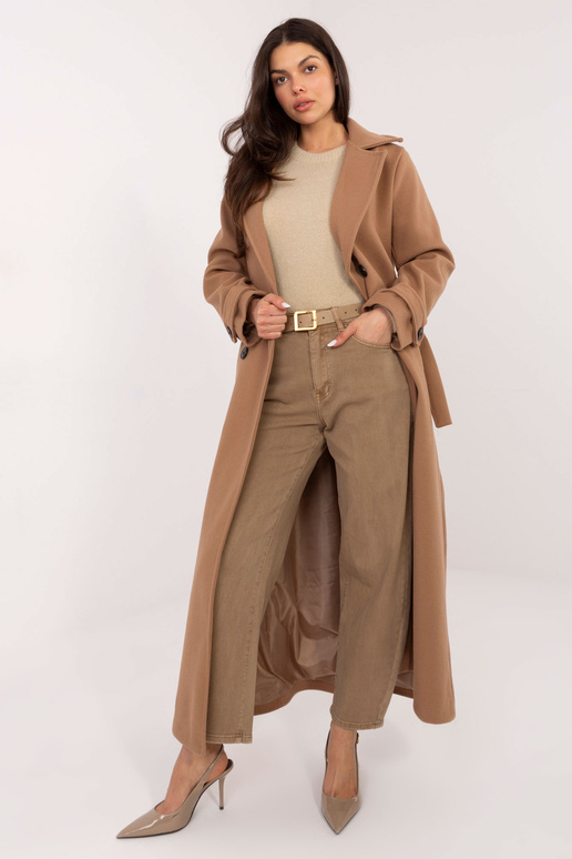 Džinsinės kelnės tamsiai smėlio spalvos