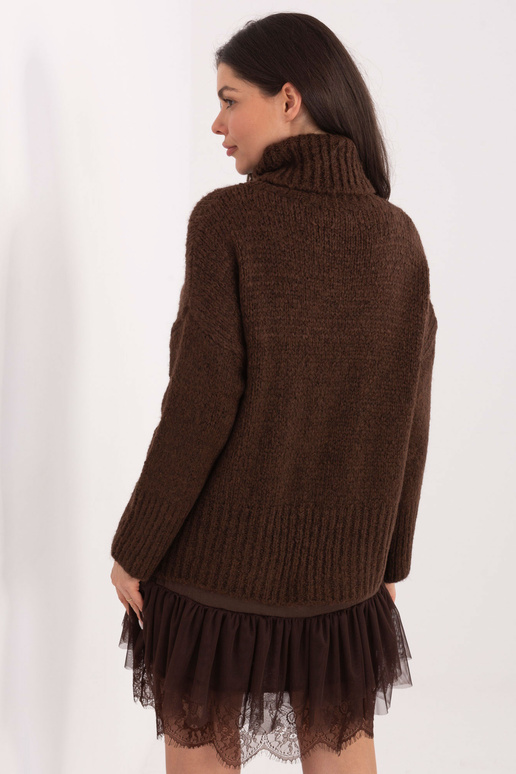 Megztinis tamsiai rudas