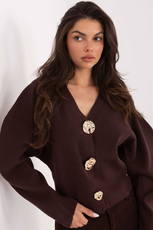 Megztinis tamsiai rudas