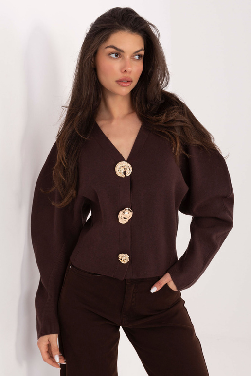 Megztinis tamsiai rudas