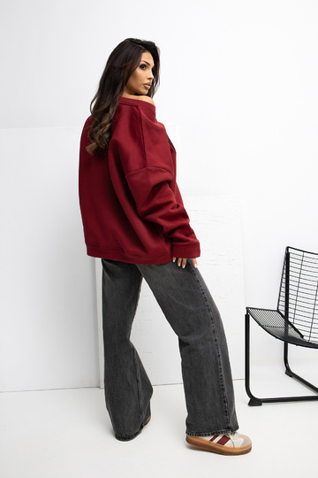 Bordo spalvos megztinis su...