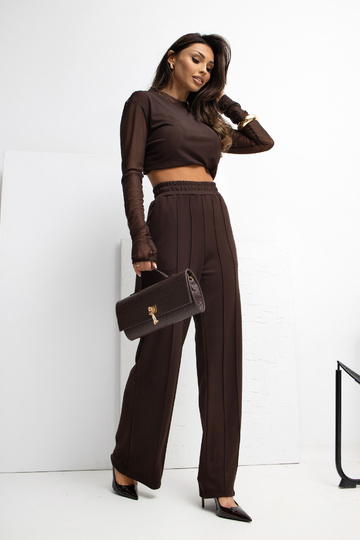 Tamsiai rudos sportinės kelnės 2