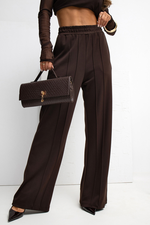 Tamsiai rudos sportinės kelnės