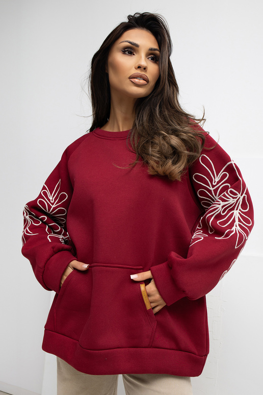 Bordo spalvos bluzonas RV