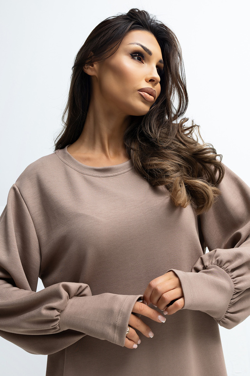 Suknelė tamsiai smėlio spalvos