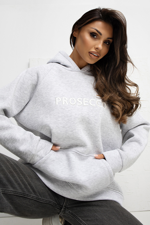 Mėlyna bliuzonė šviesiai pilka