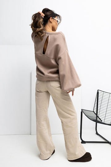 Bluza tamsiai smėlio spalvos