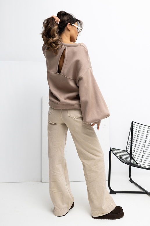 Bluza tamsiai smėlio spalvos