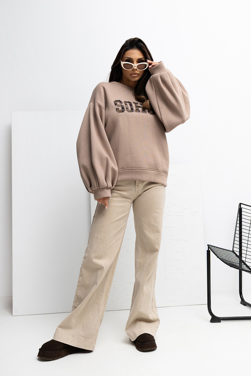 Bluza tamsiai smėlio spalvos