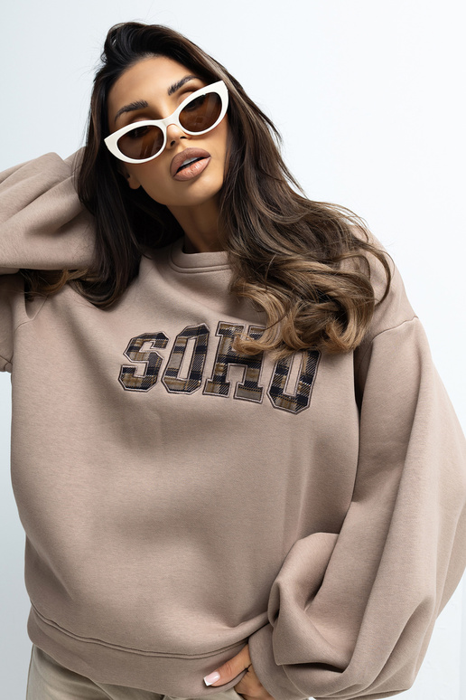 Bluza tamsiai smėlio spalvos