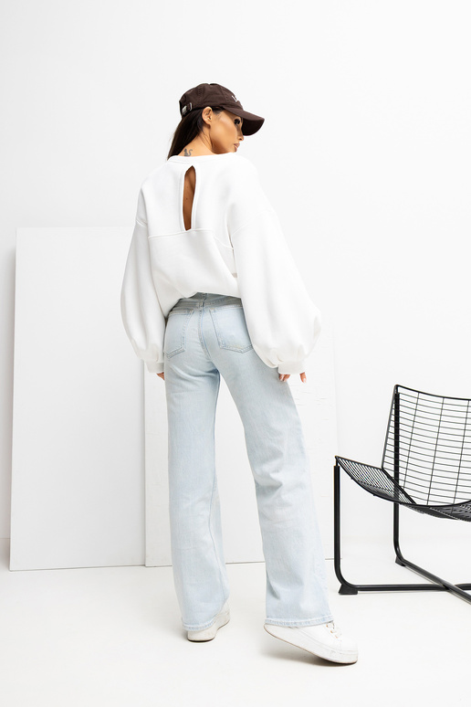 Ekrū spalvos bliuza su užtrauktuku