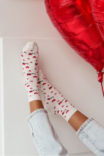 Kojinės  Love dramblio kaulo spalvos