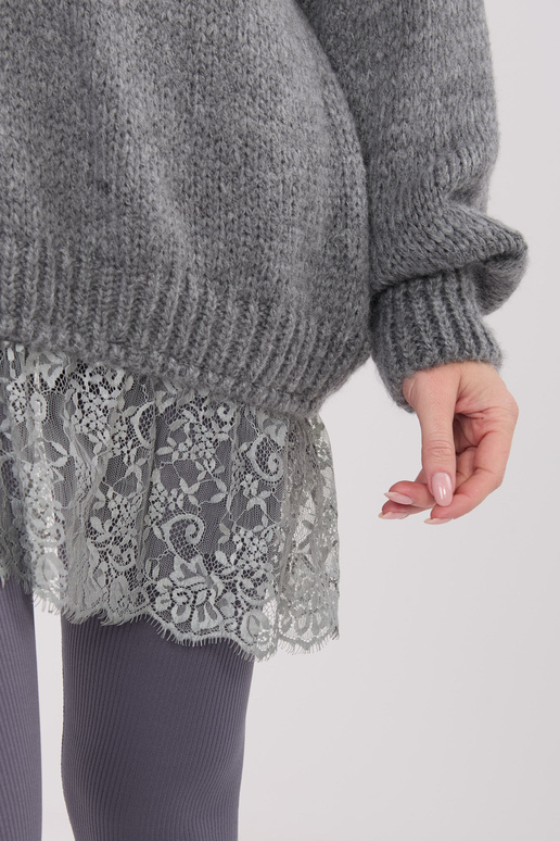 Megztinis tamsiai pilkas