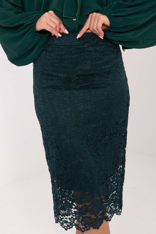 Sijonas tamsiai žalias