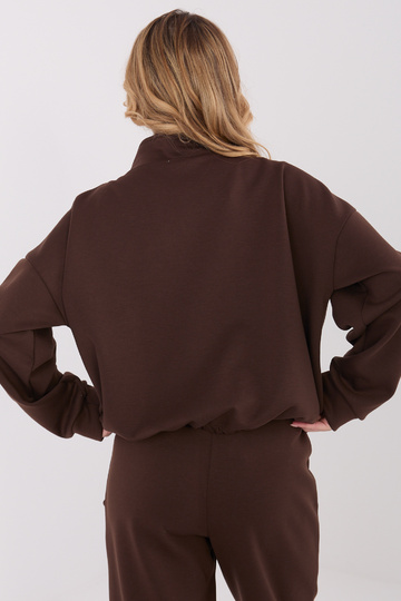 Tamsiai rudas megztinis su...