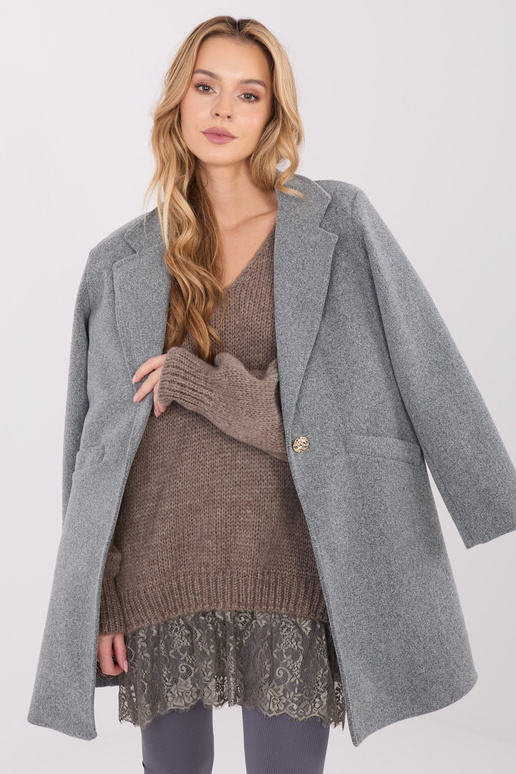 Paltas tamsiai pilkas