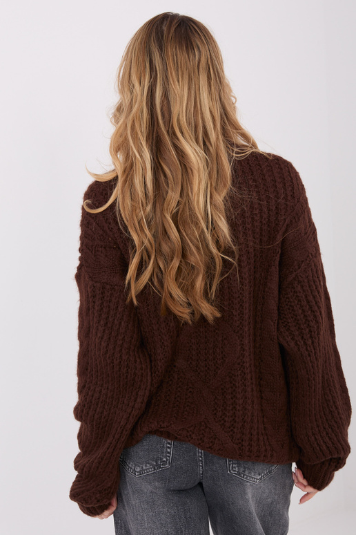 Megztinis tamsiai rudas