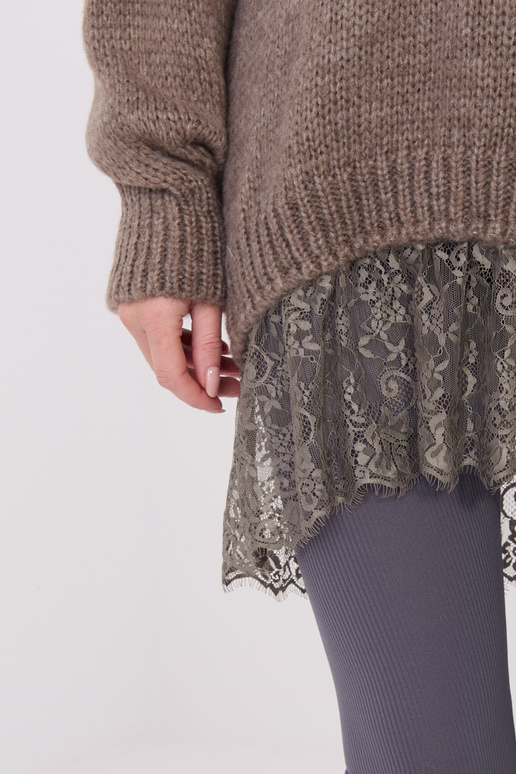 Megztinis tamsiai smėlio spalvos