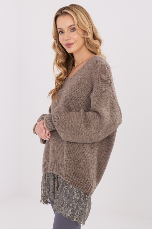 Megztinis tamsiai smėlio spalvos