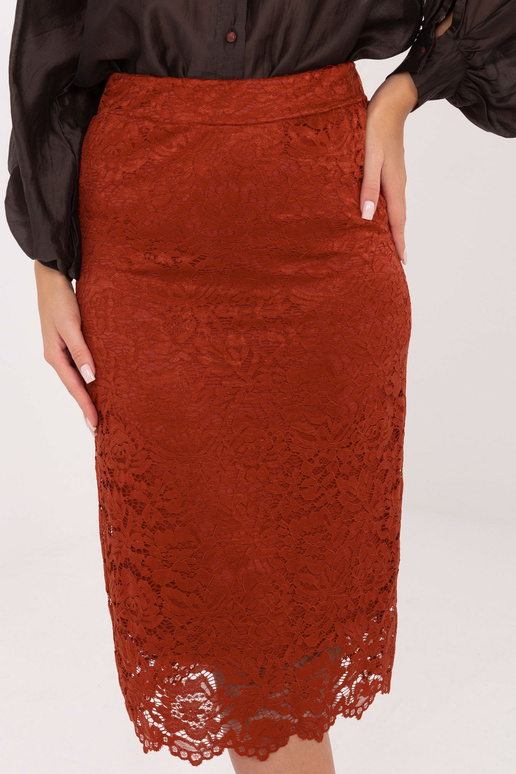 Sijonas tamsiai oranžinis