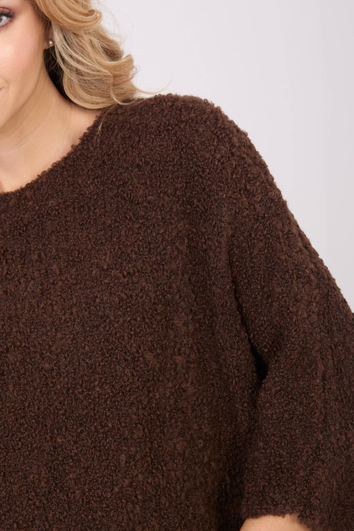 Megztinis tamsiai rudas