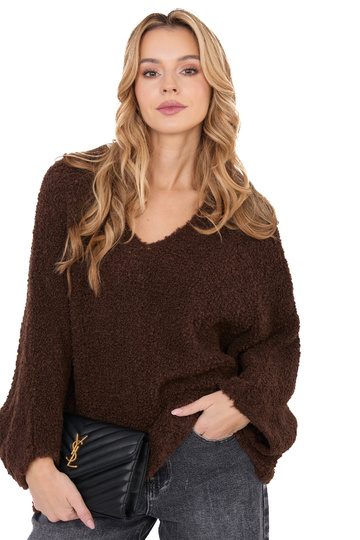 Megztinis tamsiai rudas 2