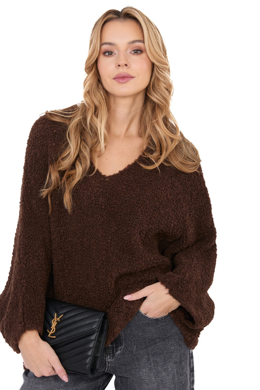 Megztinis tamsiai rudas