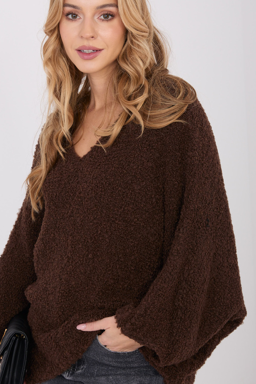 Megztinis tamsiai rudas