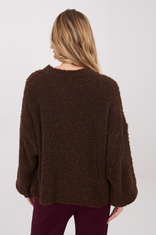 Megztinis tamsiai rudas