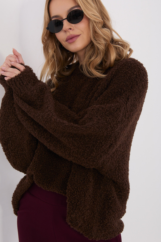 Megztinis tamsiai rudas