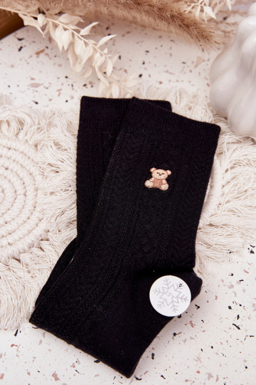 šilti Kojinės   Meškiukai Juodos spalvos