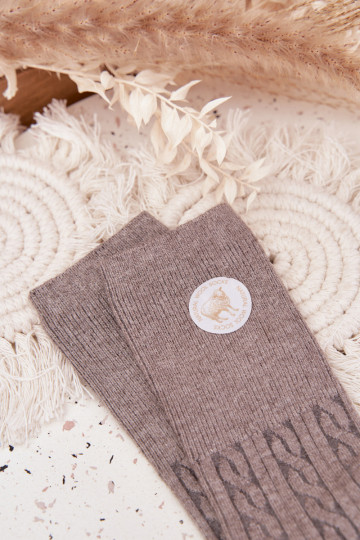 Długie Wełniane Kojinės  pilkos spalvos