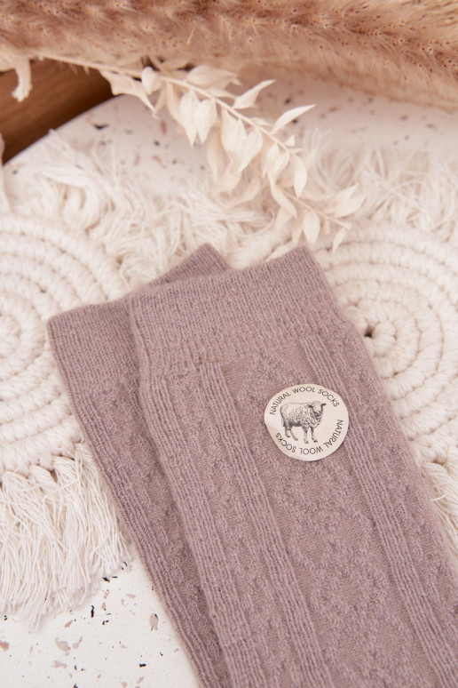 Kojinės  Wełniane pilkos spalvos