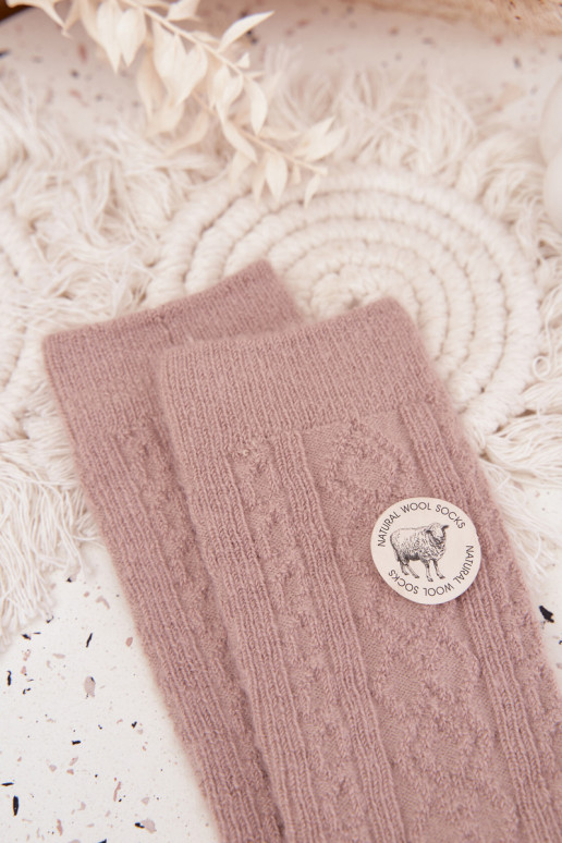 Kojinės  Wełniane smėlio spalvos