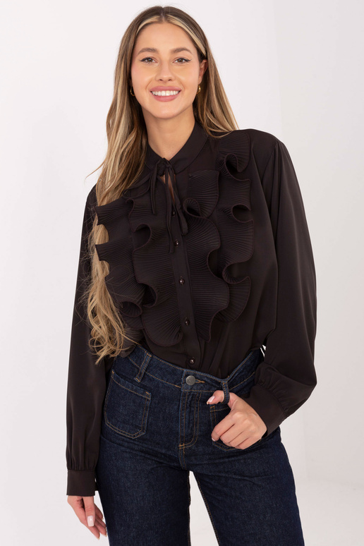 IT marškiniai tamsiai rudi