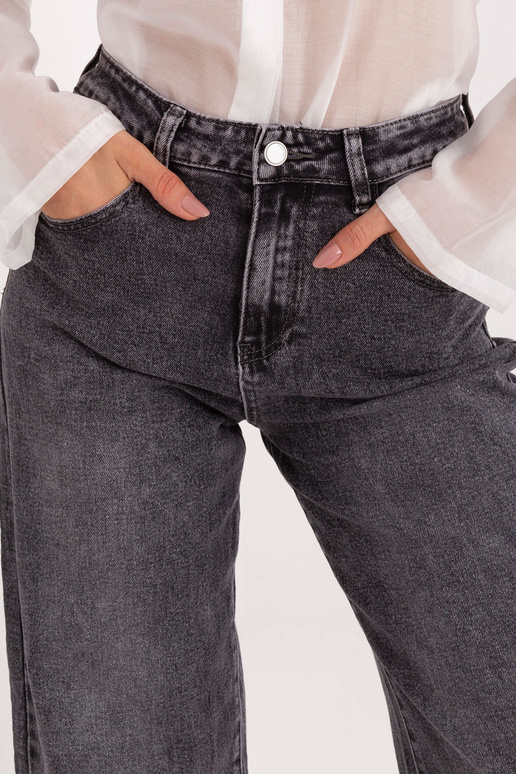 Džinsinės kelnės tamsiai pilkos spalvos